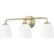 Norah 3 Light 23 inch Vintage Brass Bathroom Vanity Light Wall Light